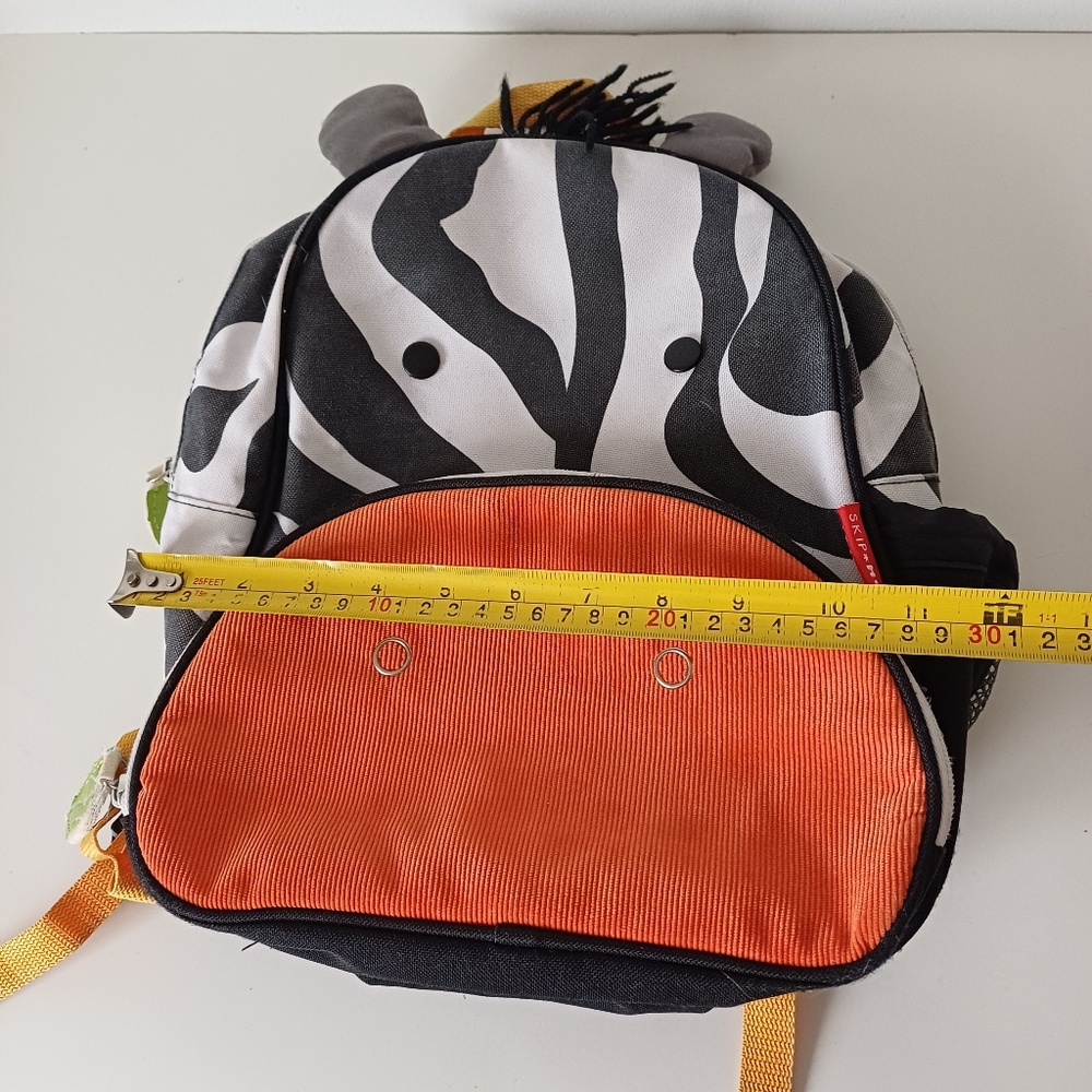 Cute Skip Hop Zoo Zebra Kid's Backpack 13" × 12" - Picture 8 of 9